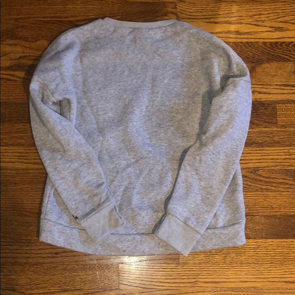girls super soft grey adidas crewneck - Picture 2 of 3